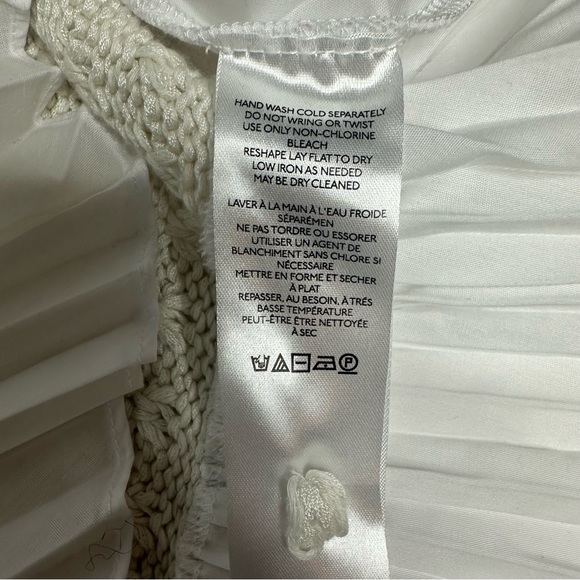 FINAL Last Chance NWT Anthropologie Maeve Layered Pleated Sweater Ivory xs - Picture 14 of 15